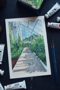 London Landscape in Gouache