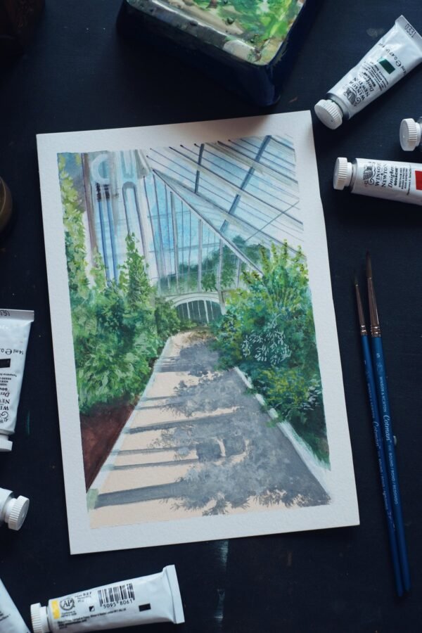 London Landscape in Gouache